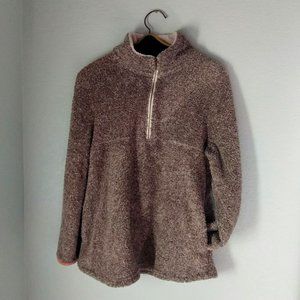 Super-soft entro pullover Sherpa 1/4-zippered teddy jacket